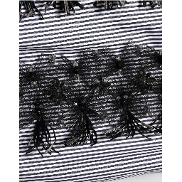 BlackGray Pinstripe Embellished Trouser Pants