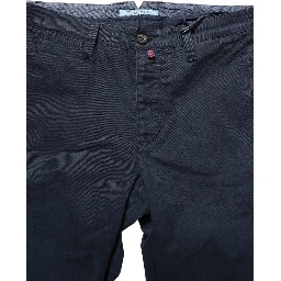 Navy Blue Skinny Chino Mid Waist Men Pants