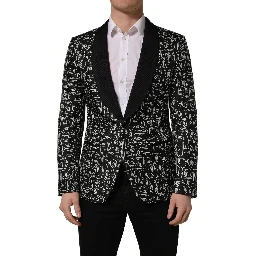 Black Crystal Embellished Coat Blazer Jacket