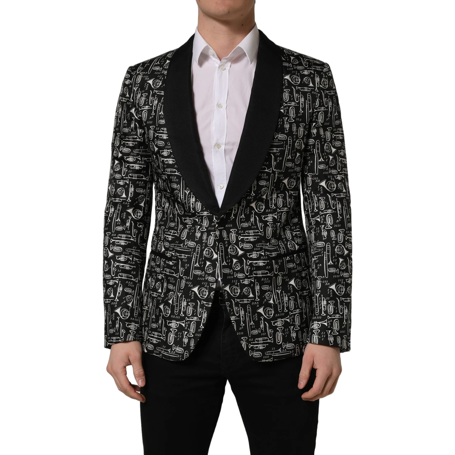 Black Crystal Embellished Coat Blazer Jacket