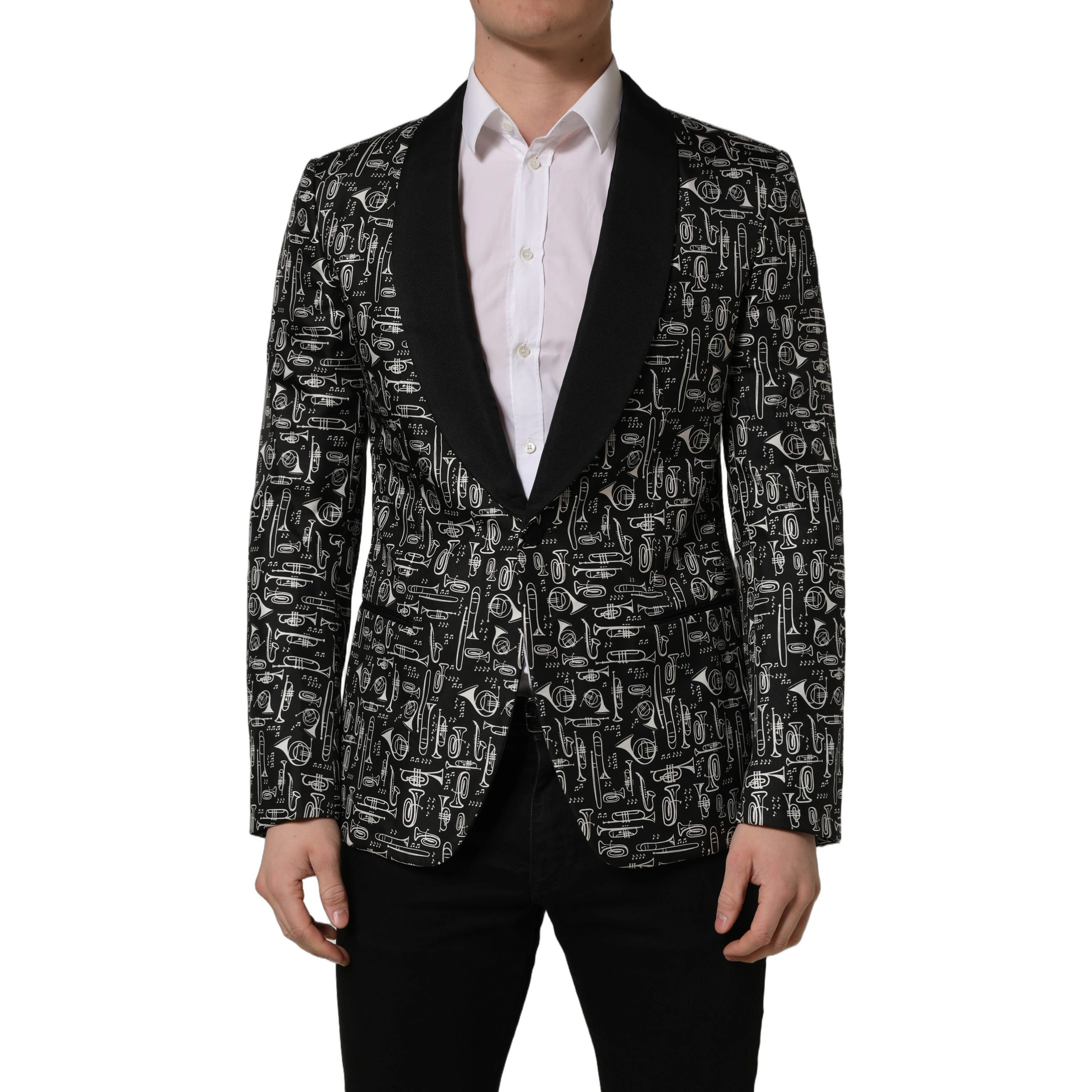 Black Crystal Embellished Coat Blazer Jacket