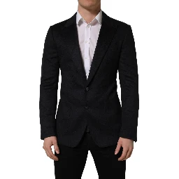 Black Cashmere Single Breasted Blazer Jacket