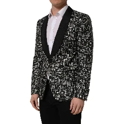 Black Crystal Embellished Coat Blazer Jacket