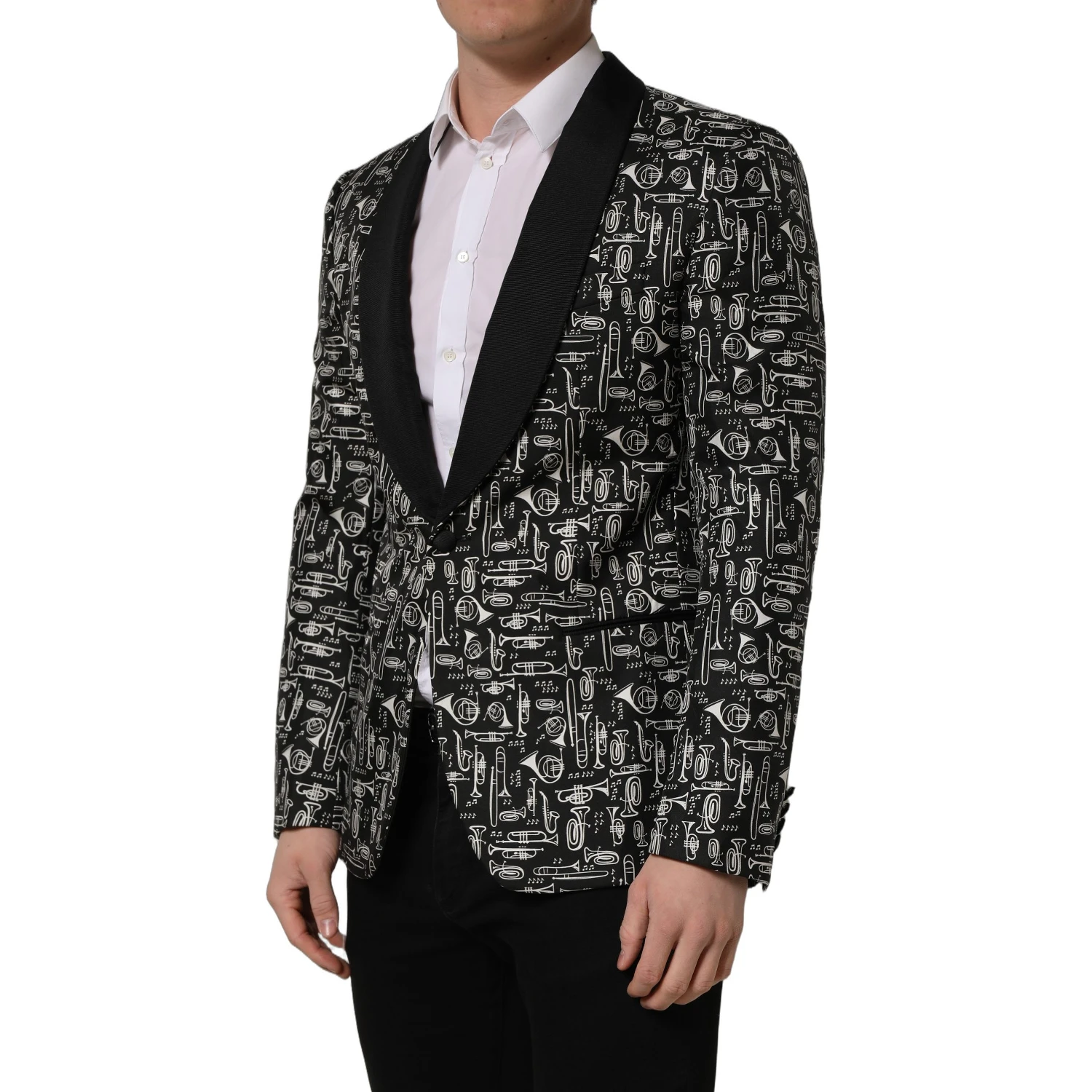 Black Crystal Embellished Coat Blazer Jacket