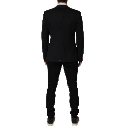 Black Wool Single Breasted Blazer Jacket