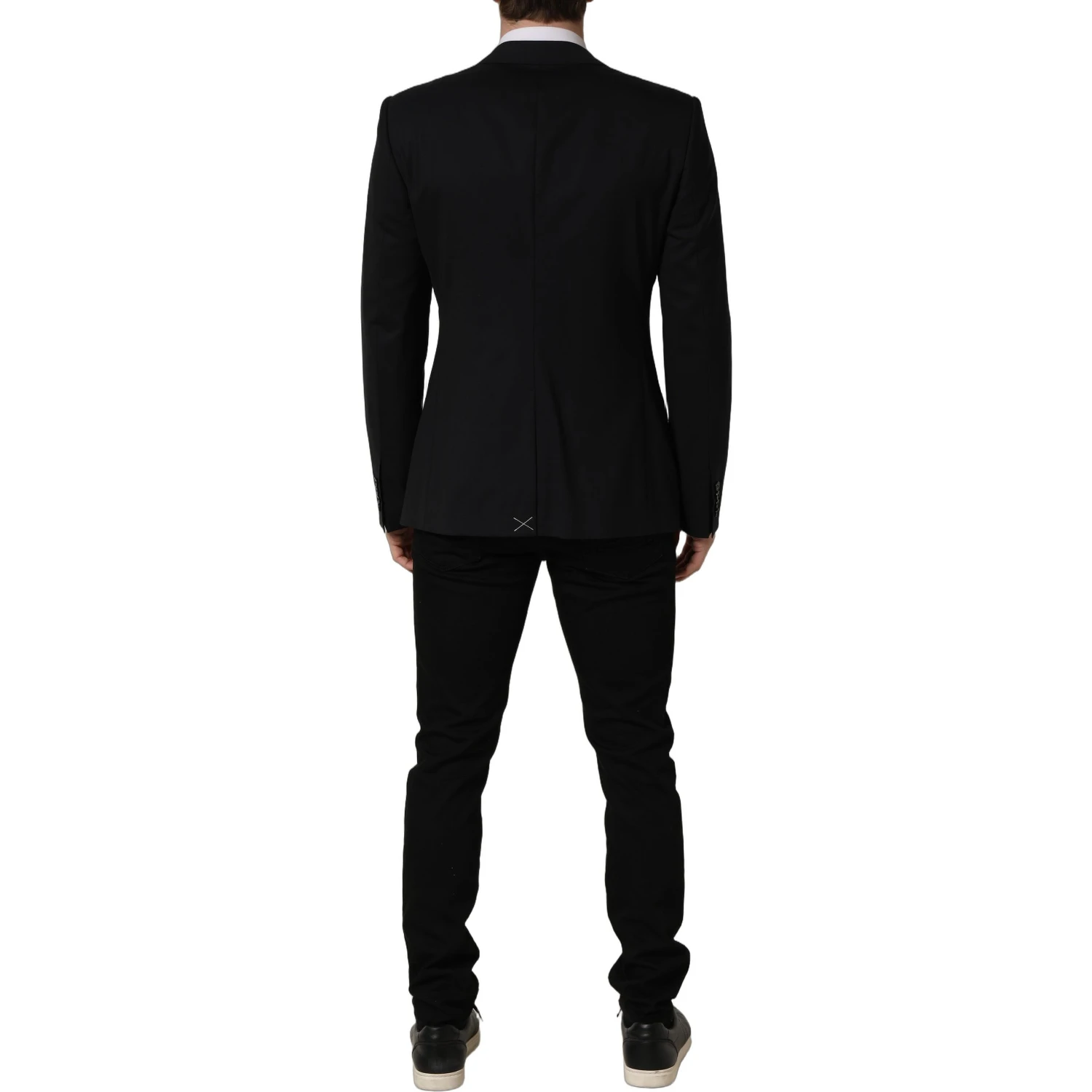 Black Wool Single Breasted Blazer Jacket