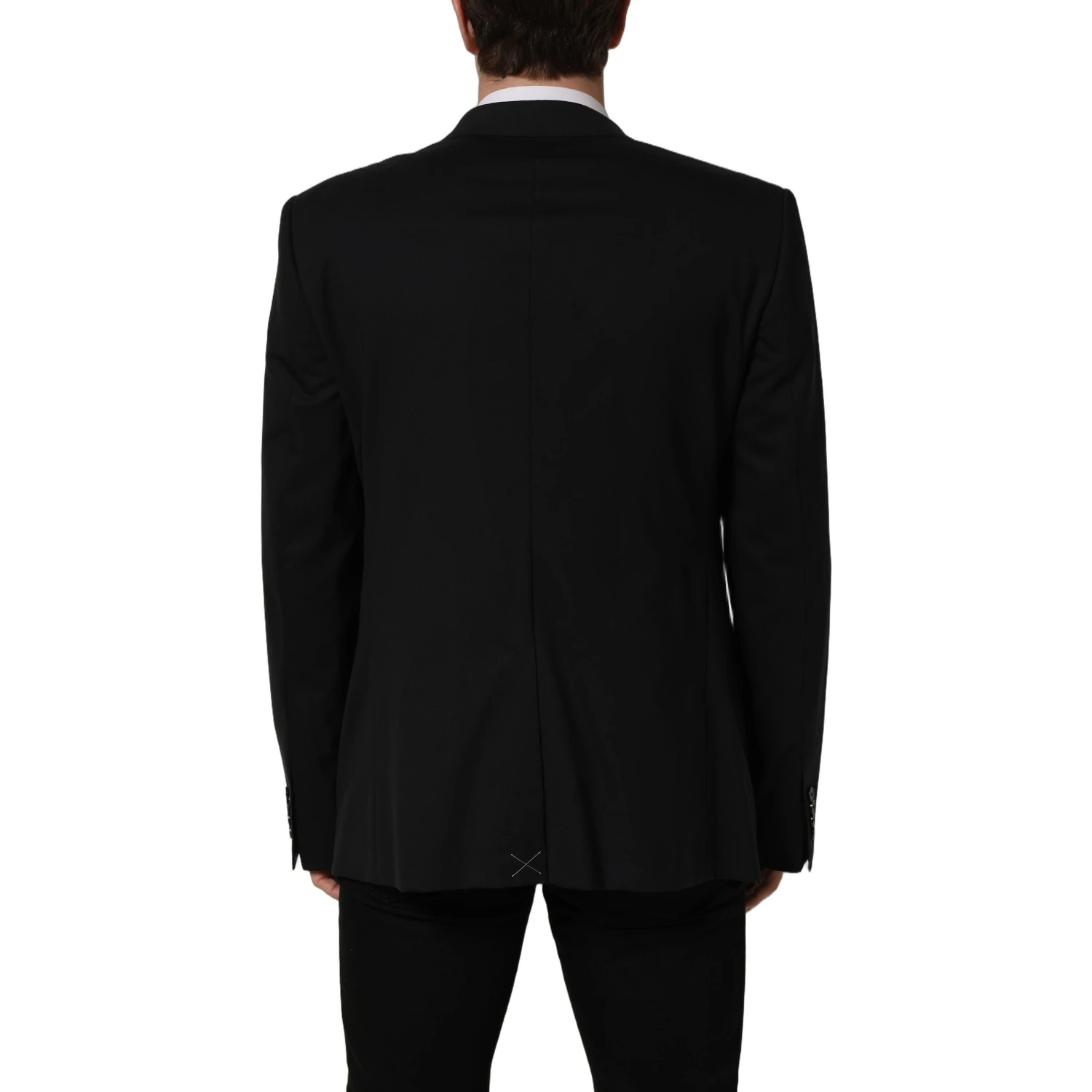 Black Wool Single Breasted Blazer Jacket