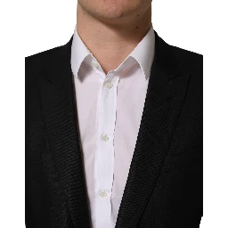 Black Wool Single Breasted Blazer Jacket