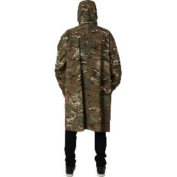 Multicolor Camouflage Hooded Coat Jacket