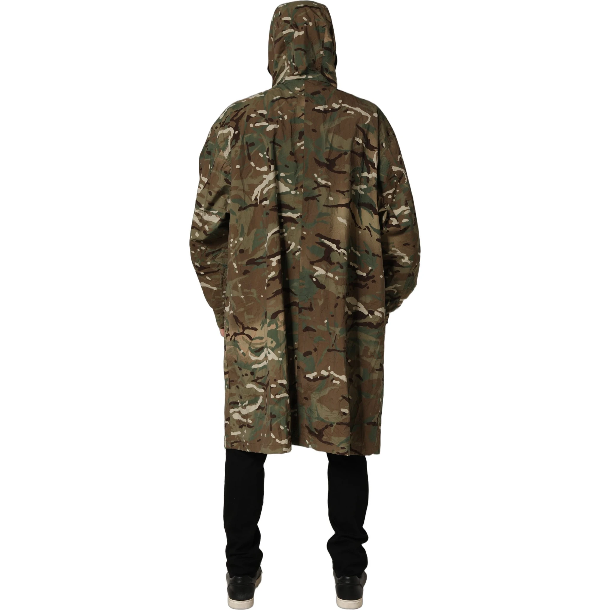 Multicolor Camouflage Hooded Coat Jacket