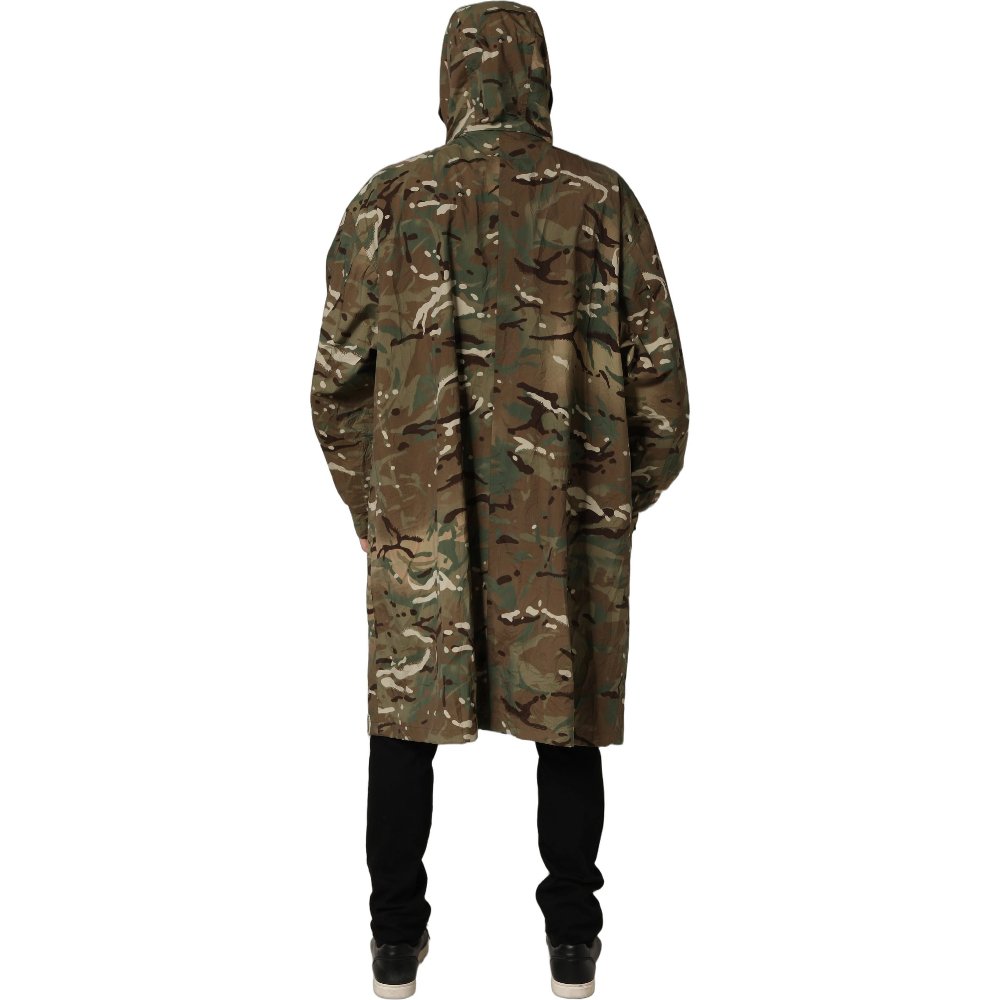 Multicolor Camouflage Hooded Coat Jacket