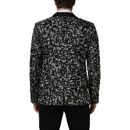 Black Crystal Embellished Coat Blazer Jacket