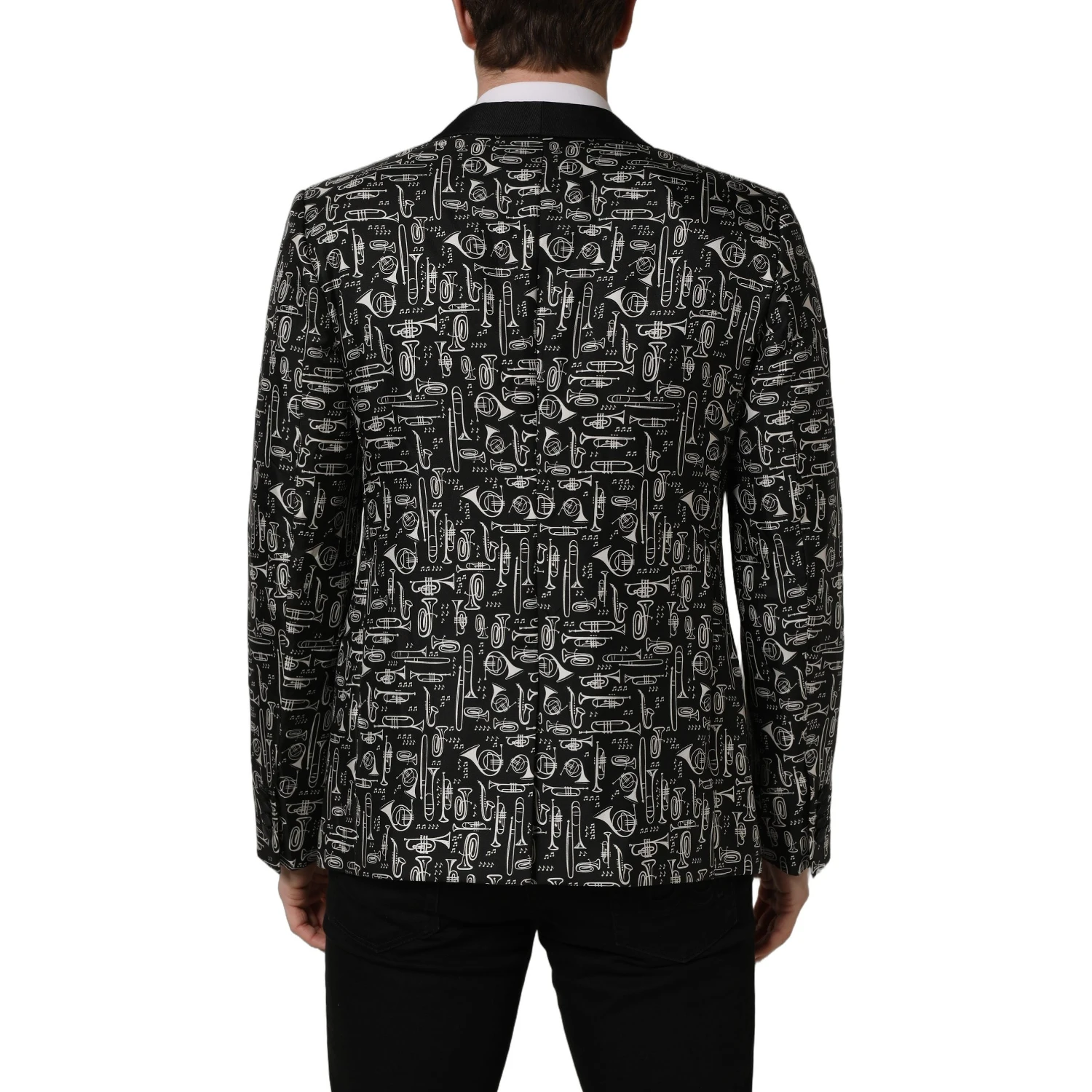 Black Crystal Embellished Coat Blazer Jacket