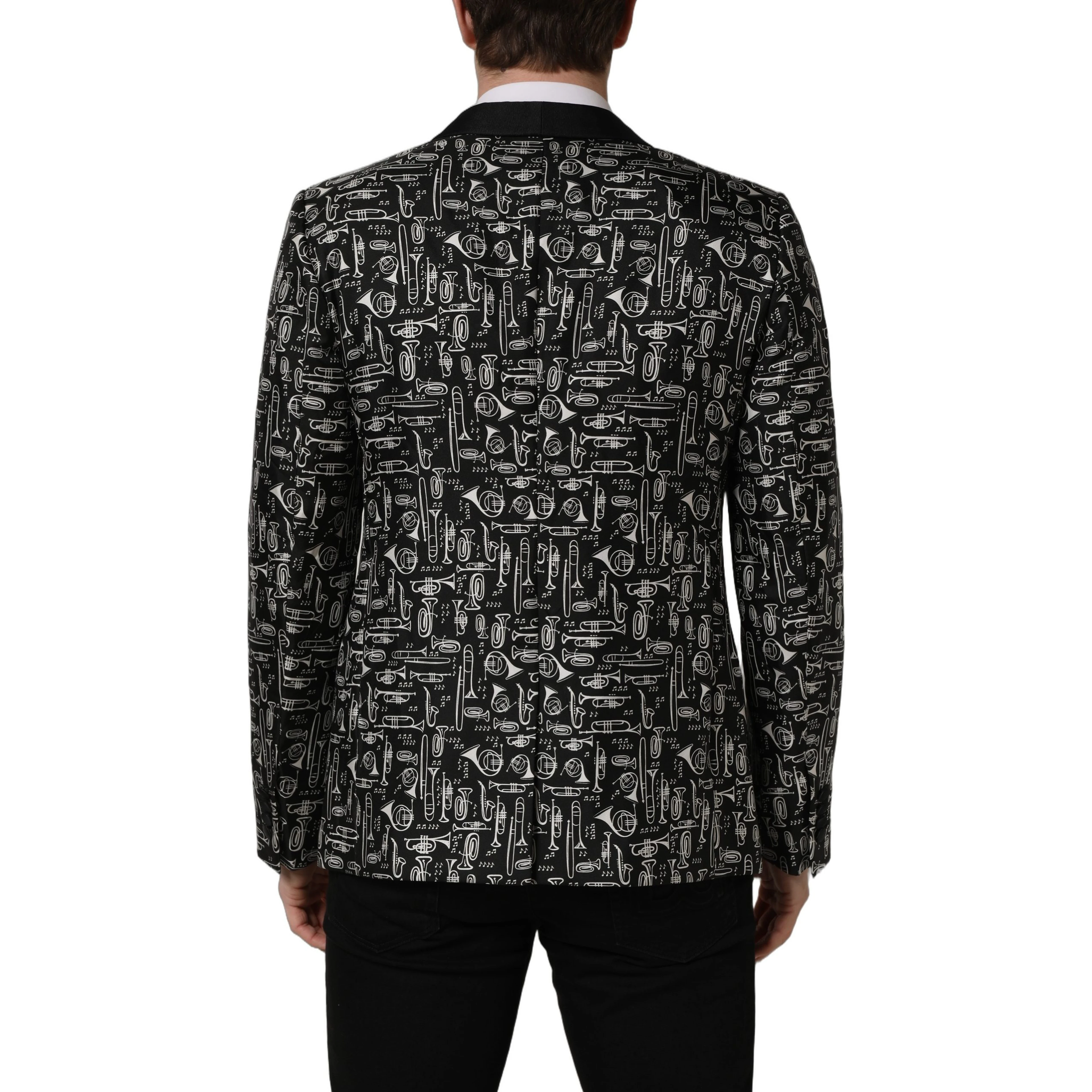 Black Crystal Embellished Coat Blazer Jacket