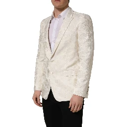 Off White Floral Single Breasted Men Jacket