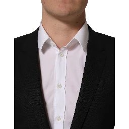 Black Wool Single Breasted Blazer Jacket