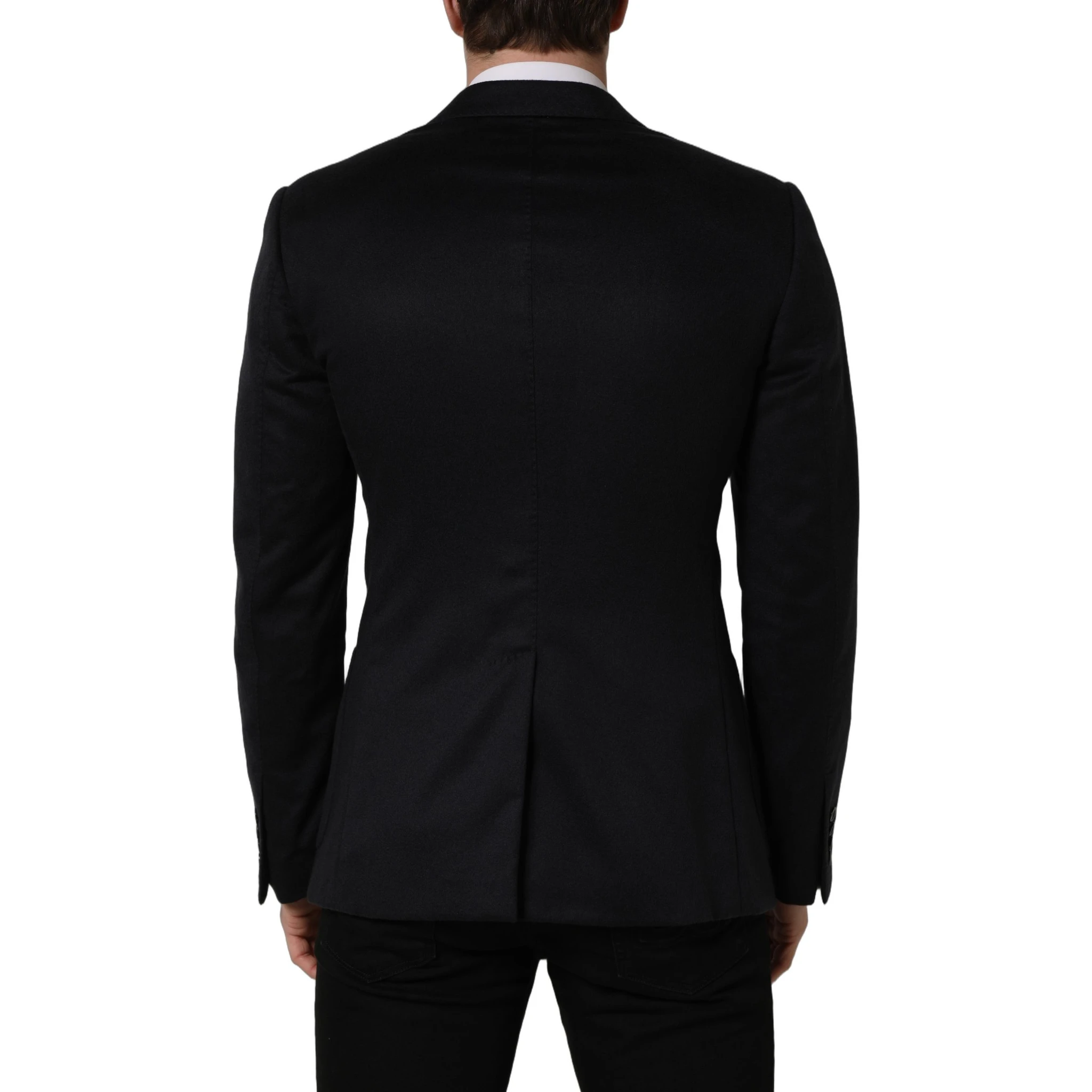 Black Cashmere Single Breasted Blazer Jacket