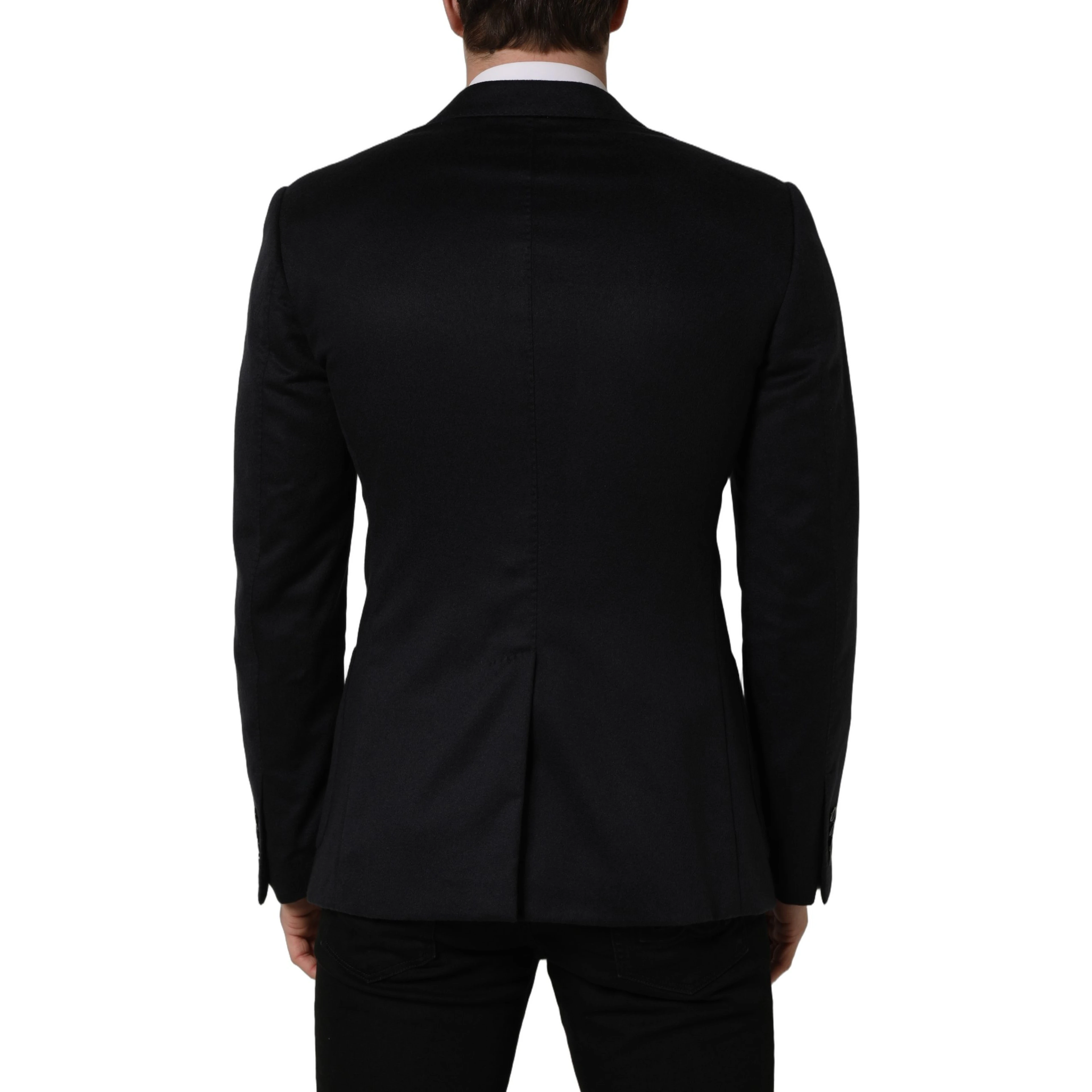 Black Cashmere Single Breasted Blazer Jacket