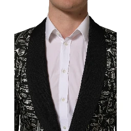 Black Crystal Embellished Coat Blazer Jacket