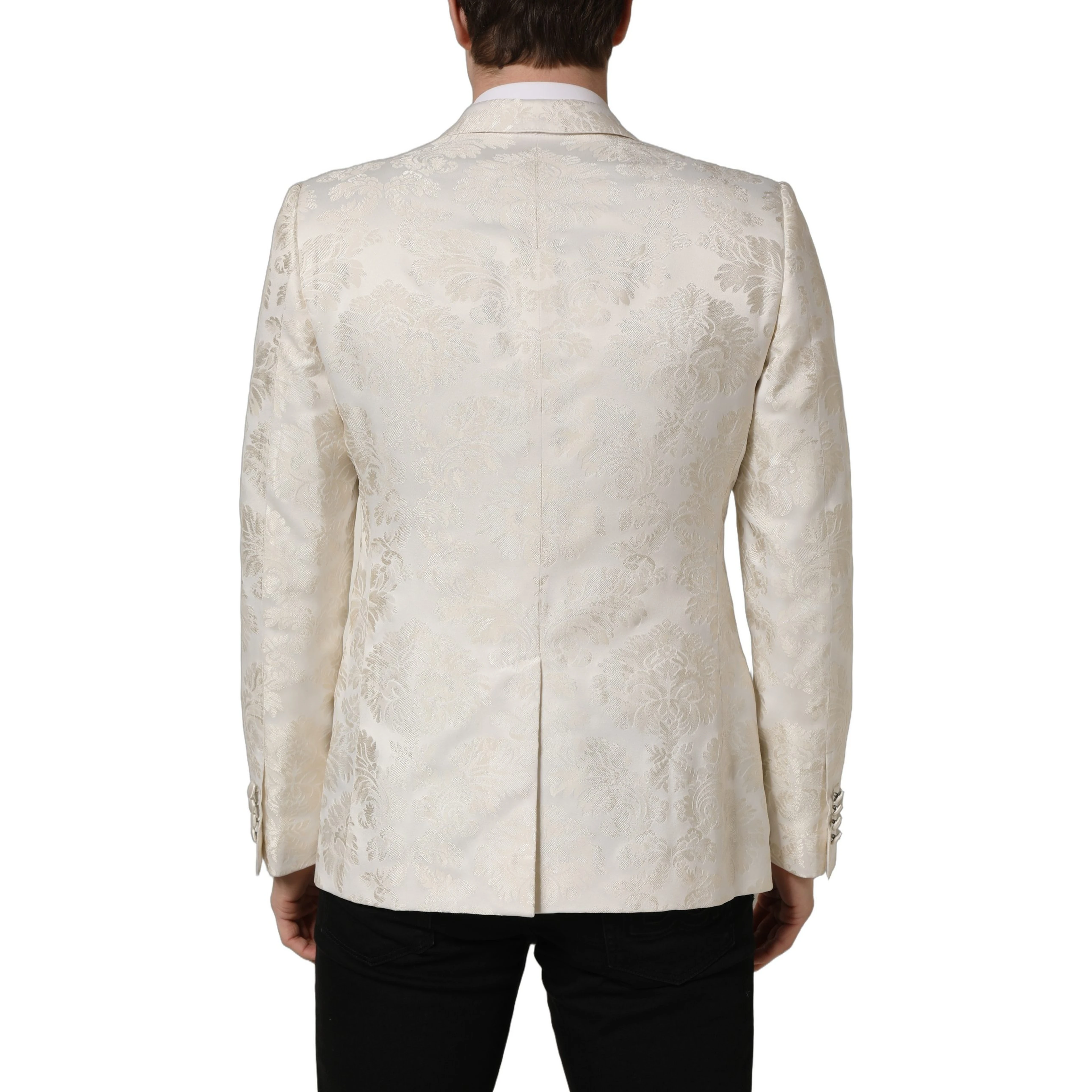 Off White Floral Single Breasted Men Jacket
