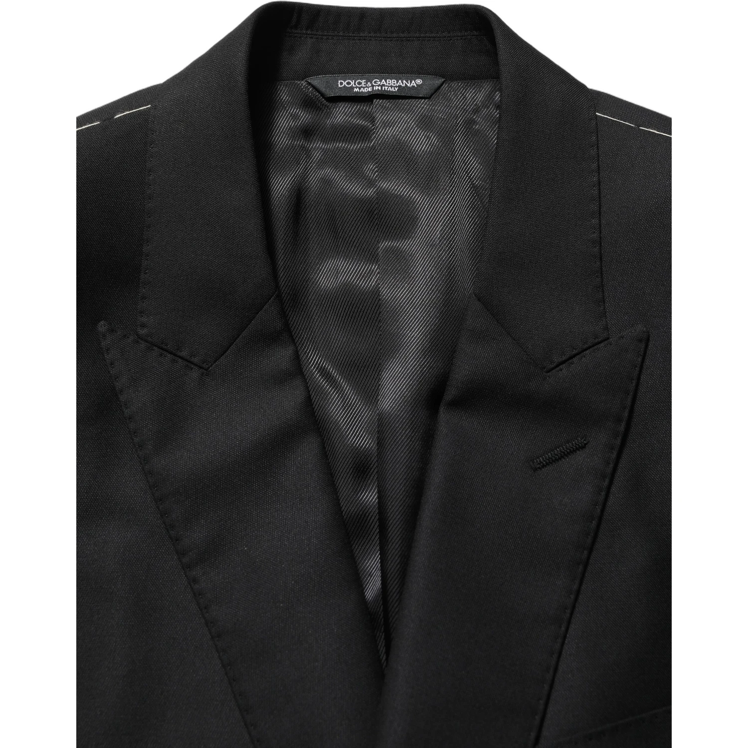 Black Wool Single Breasted Blazer Jacket