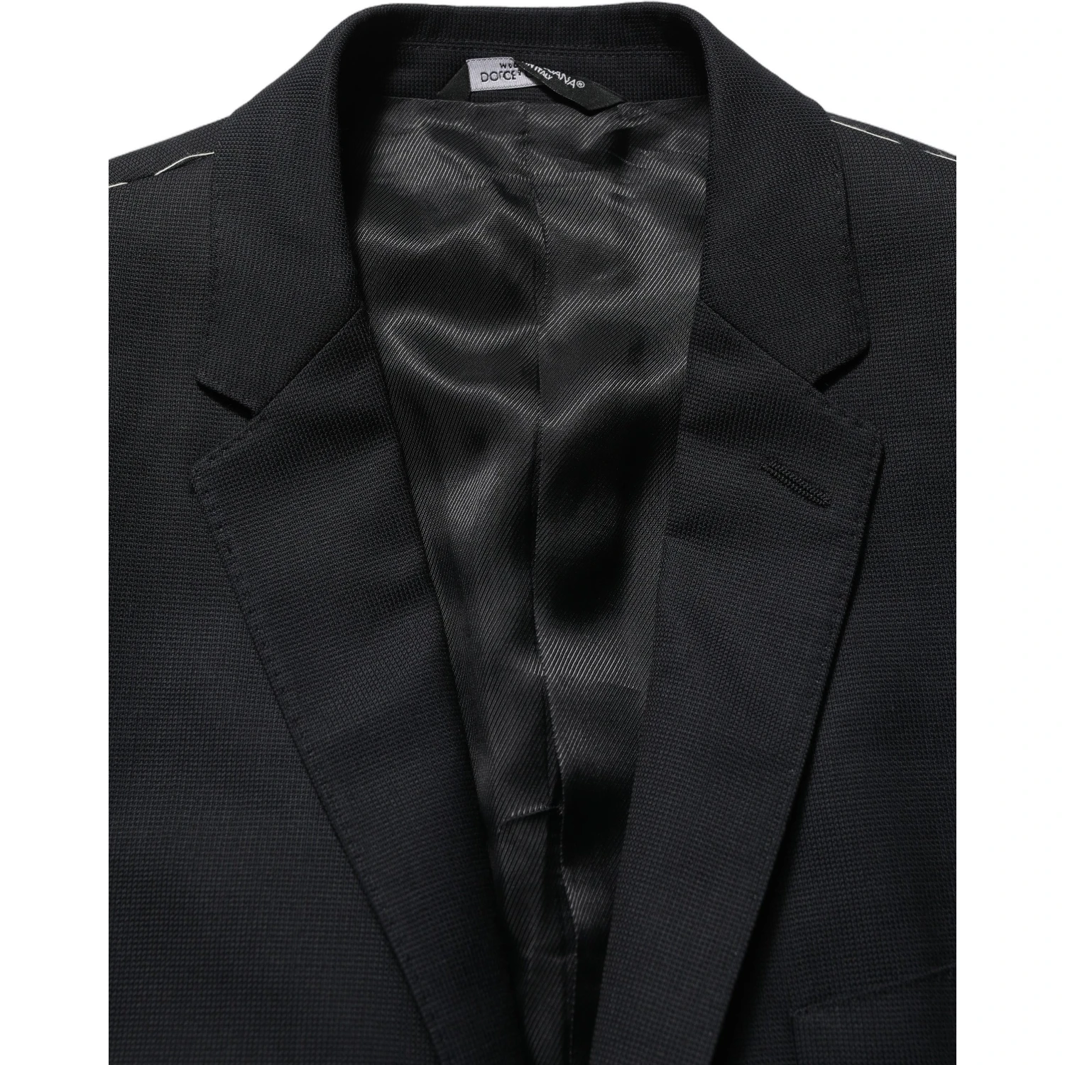 Black Wool Single Breasted Blazer Jacket