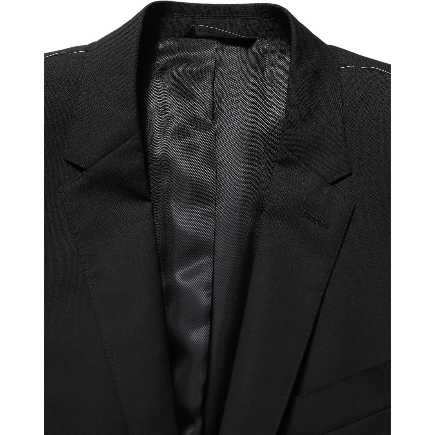 Black Wool Single Breasted Blazer Jacket