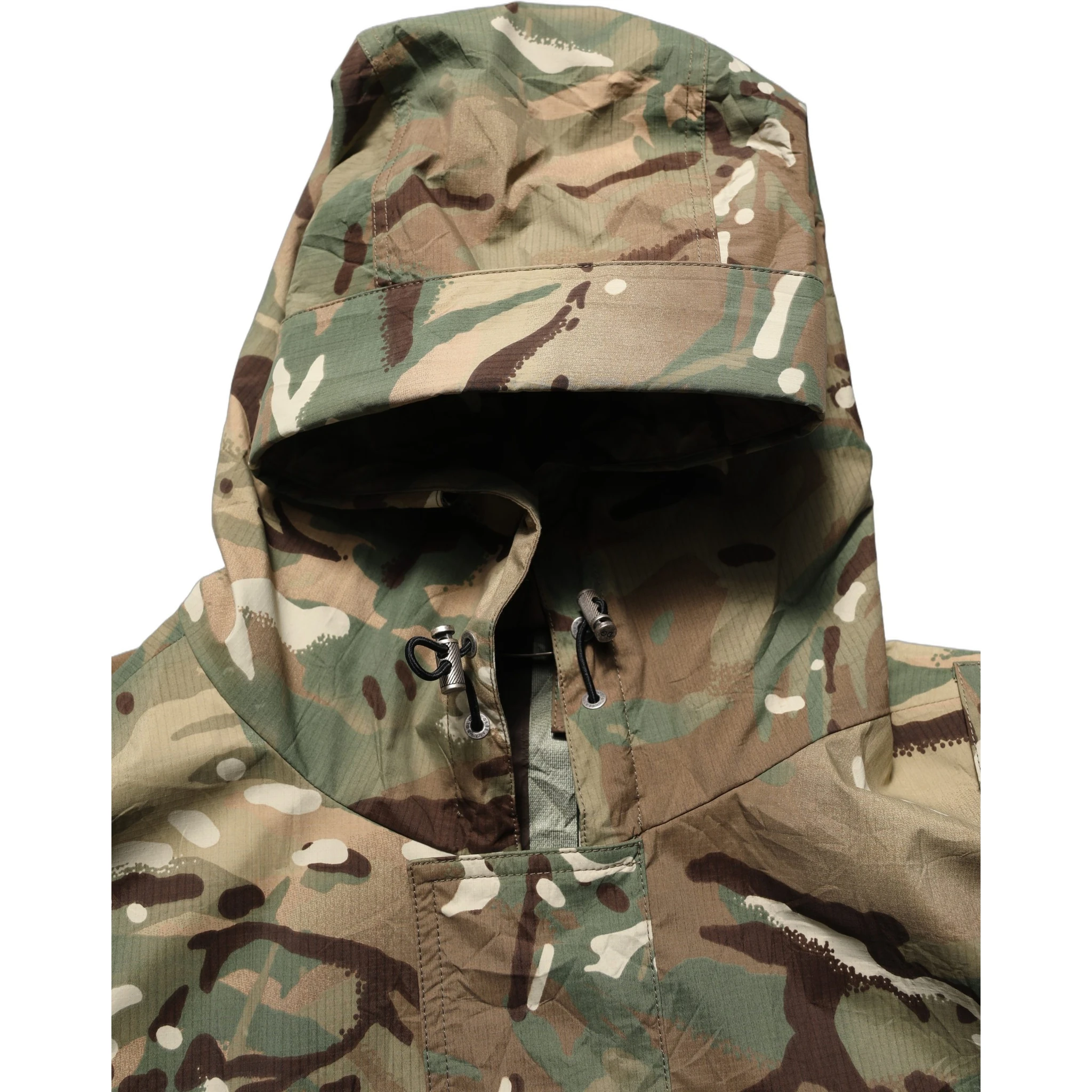 Multicolor Camouflage Hooded Coat Jacket