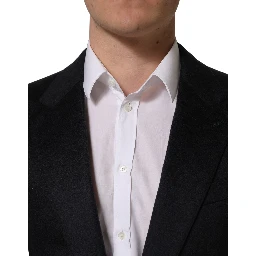 Black Cashmere Single Breasted Blazer Jacket