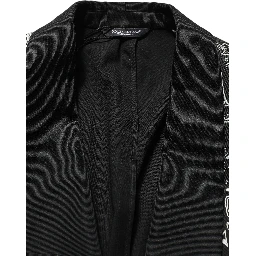 Black Crystal Embellished Coat Blazer Jacket
