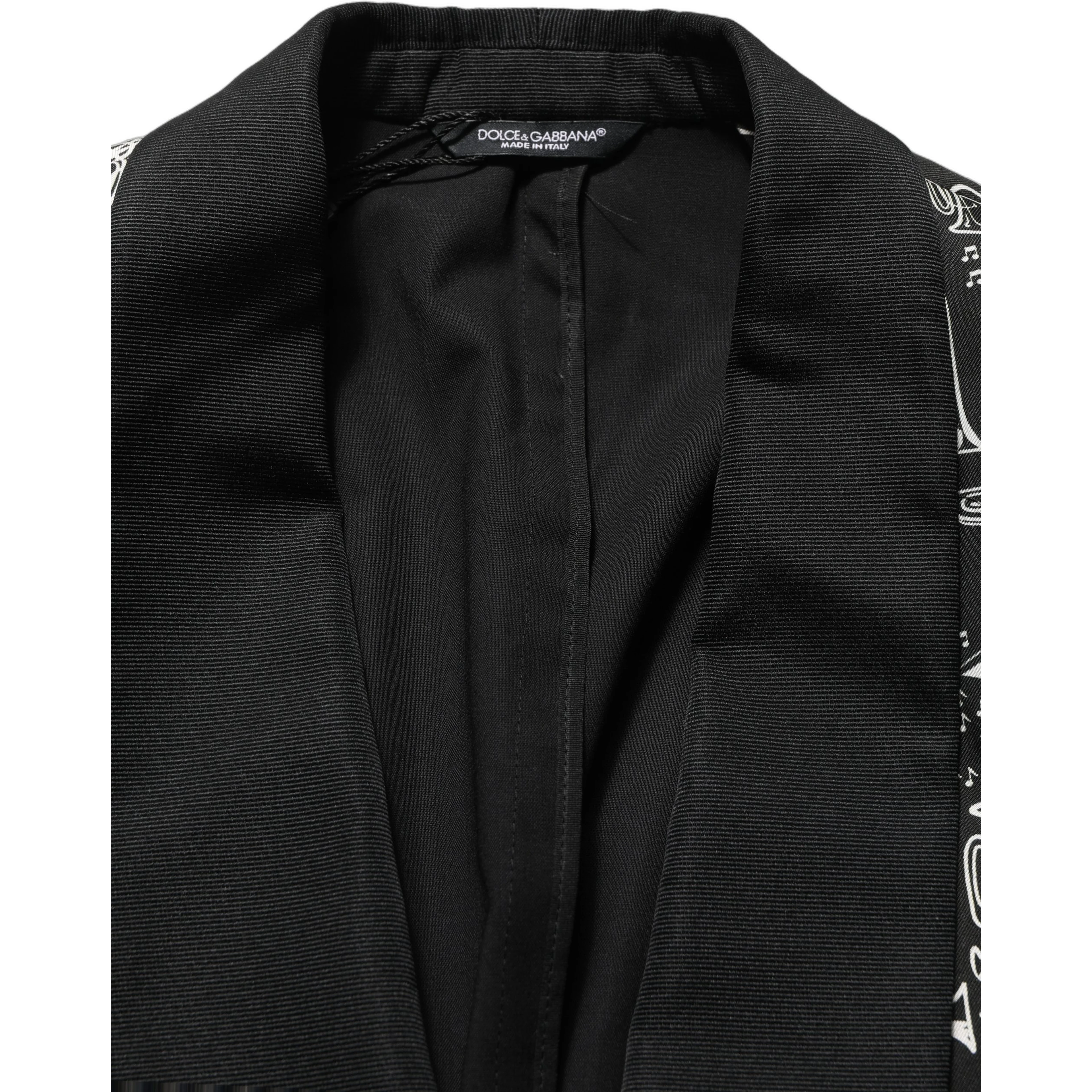 Black Crystal Embellished Coat Blazer Jacket