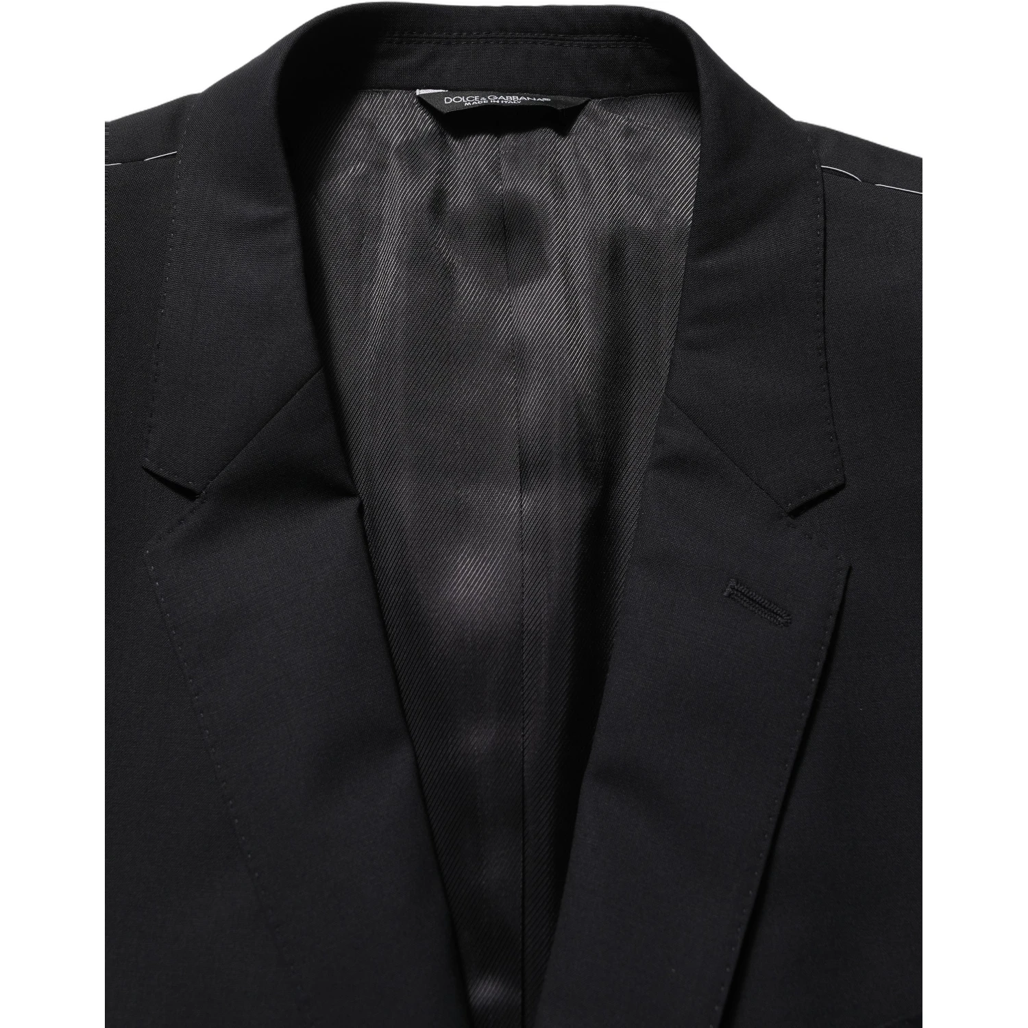 Black Wool Single Breasted Blazer Jacket