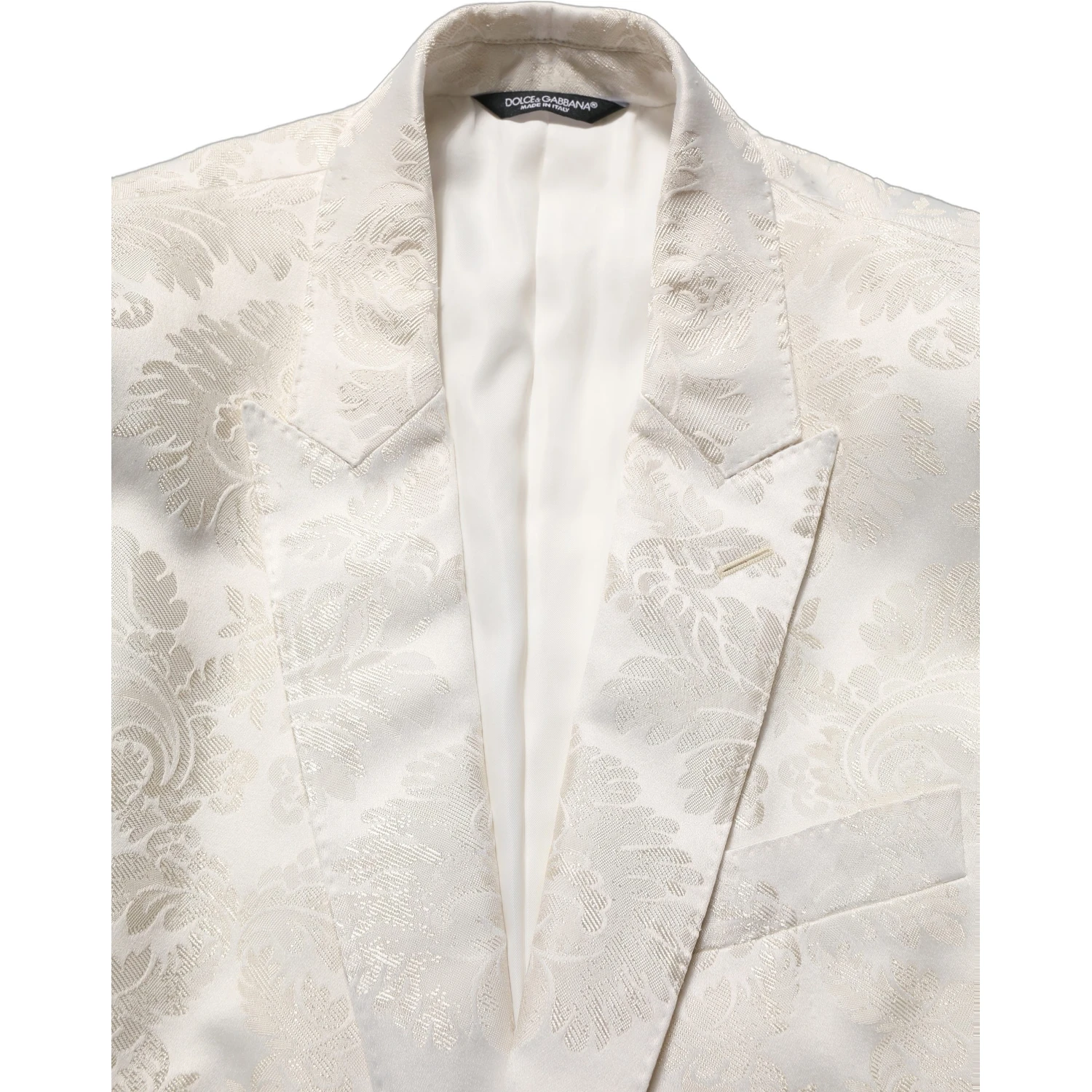 Off White Floral Single Breasted Men Jacket