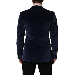 Blue Velvet Single Breasted Blazer Jacket
