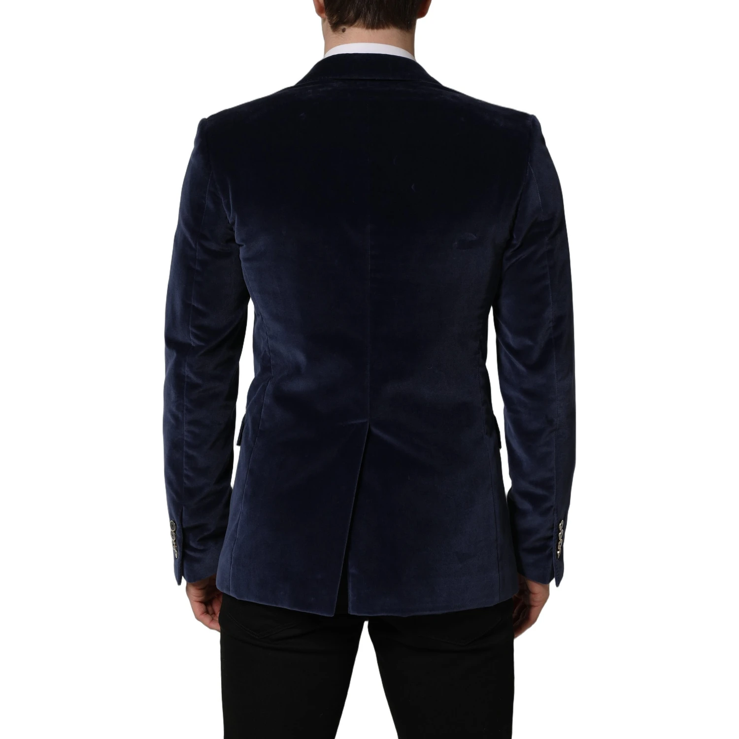 Blue Velvet Single Breasted Blazer Jacket