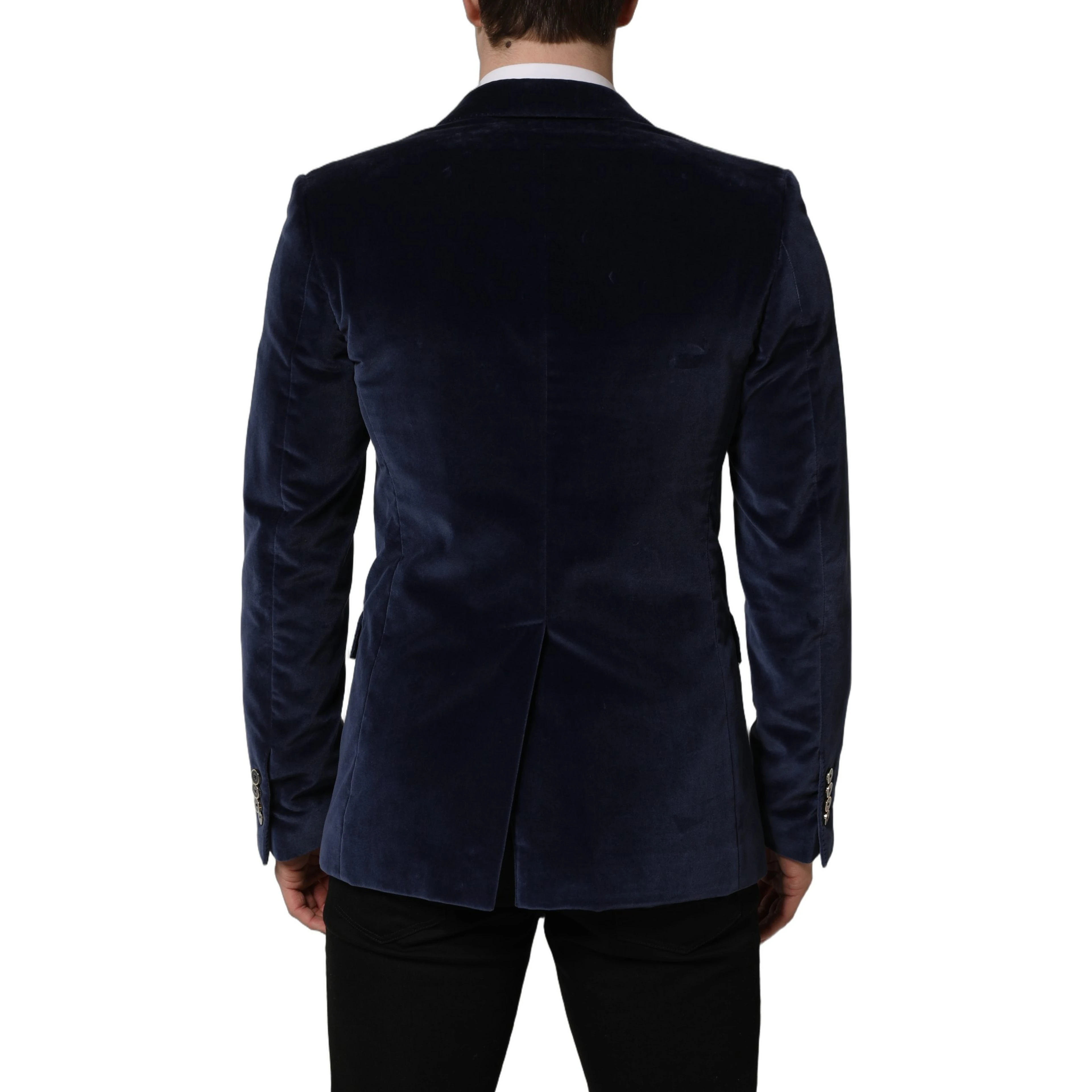 Blue Velvet Single Breasted Blazer Jacket