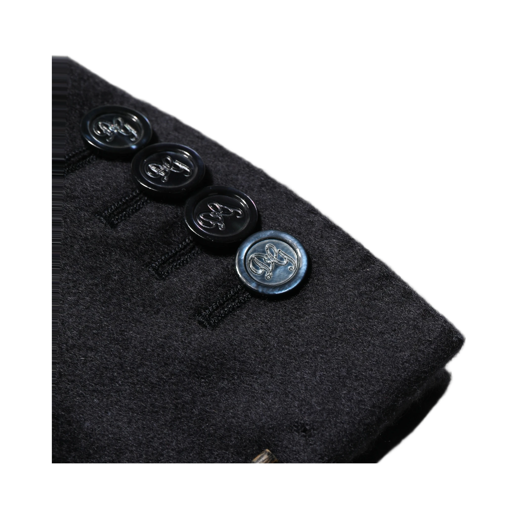 Black Cashmere Single Breasted Blazer Jacket