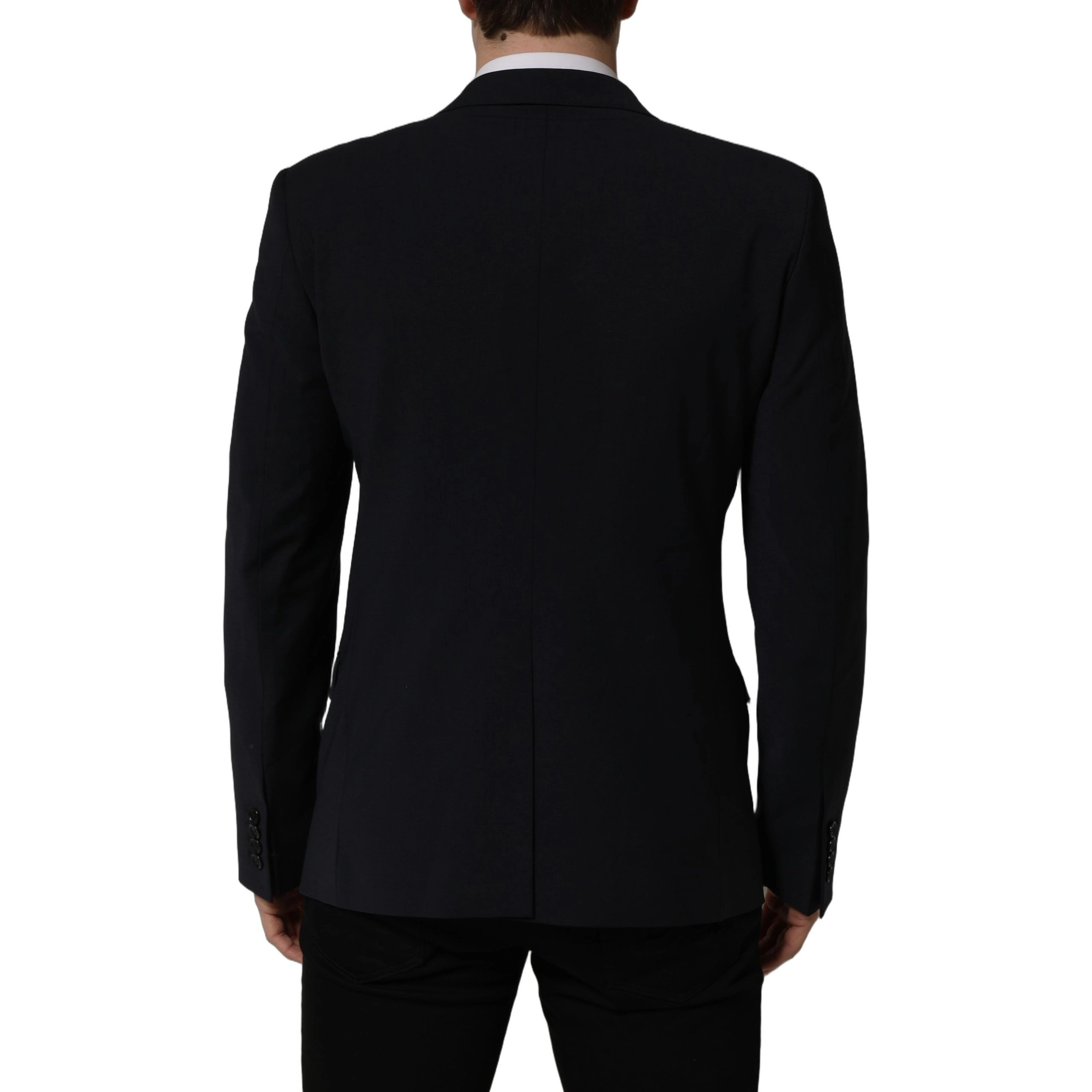 Black Wool Single Breasted Men Blazer Jacket