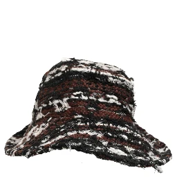 Women Multicolor Acrylic Tweed Bucket Capello Hat