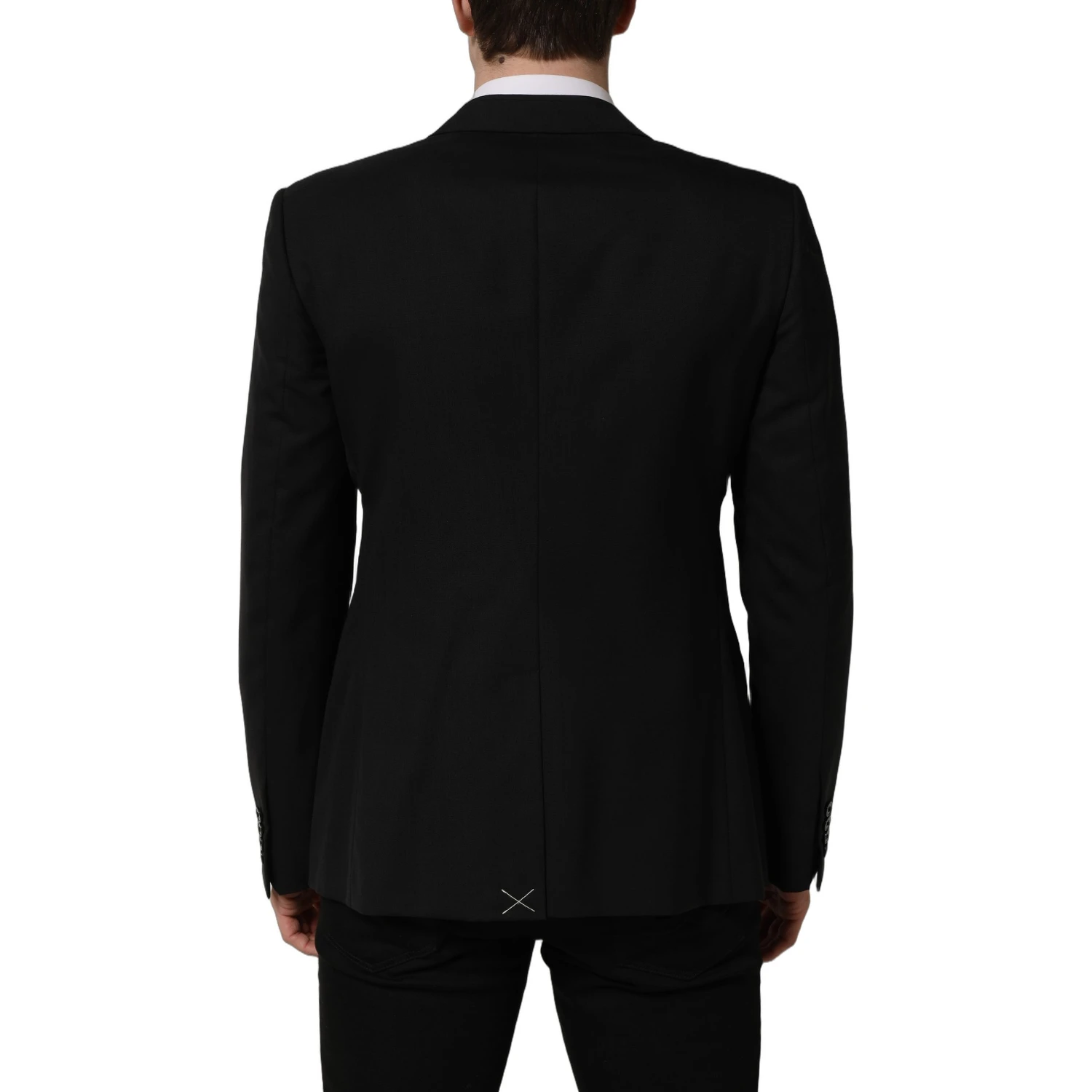 Black Wool Single Breasted Blazer Jacket