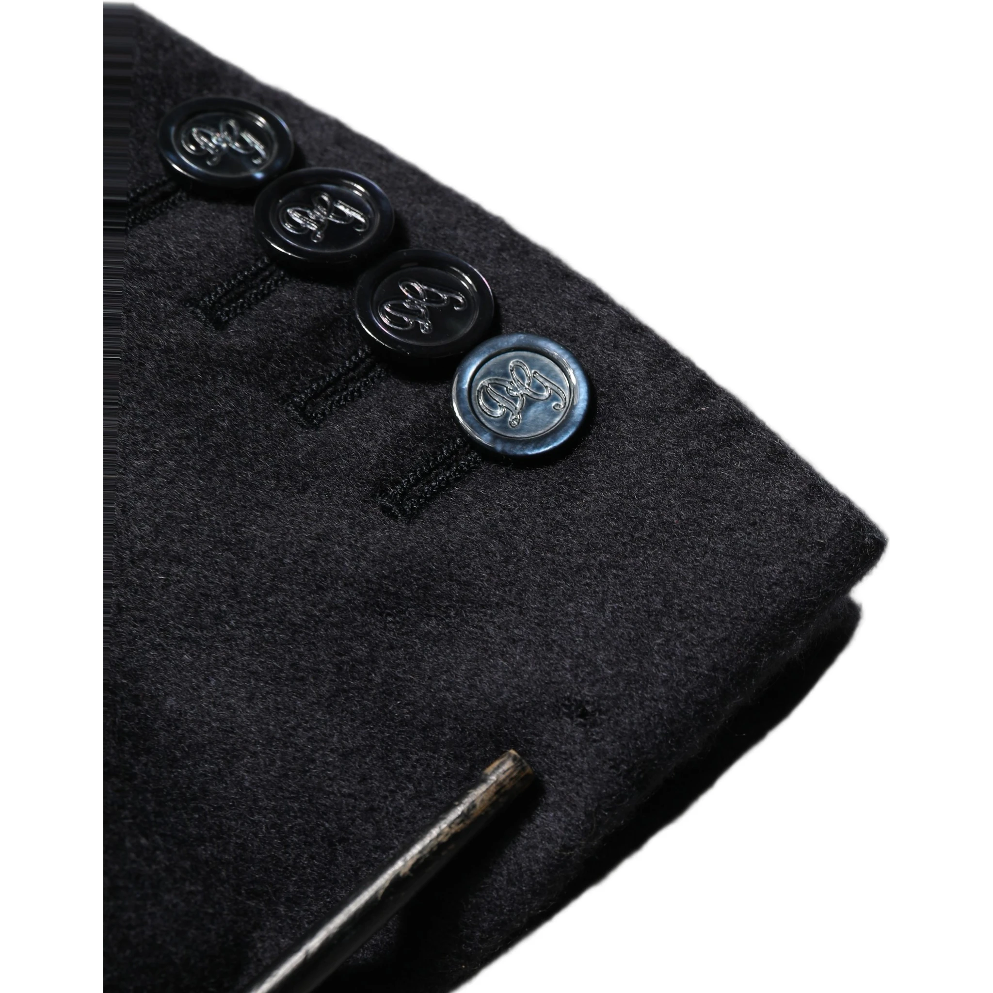 Black Cashmere Single Breasted Blazer Jacket