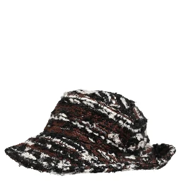 Women Multicolor Acrylic Tweed Bucket Capello Hat