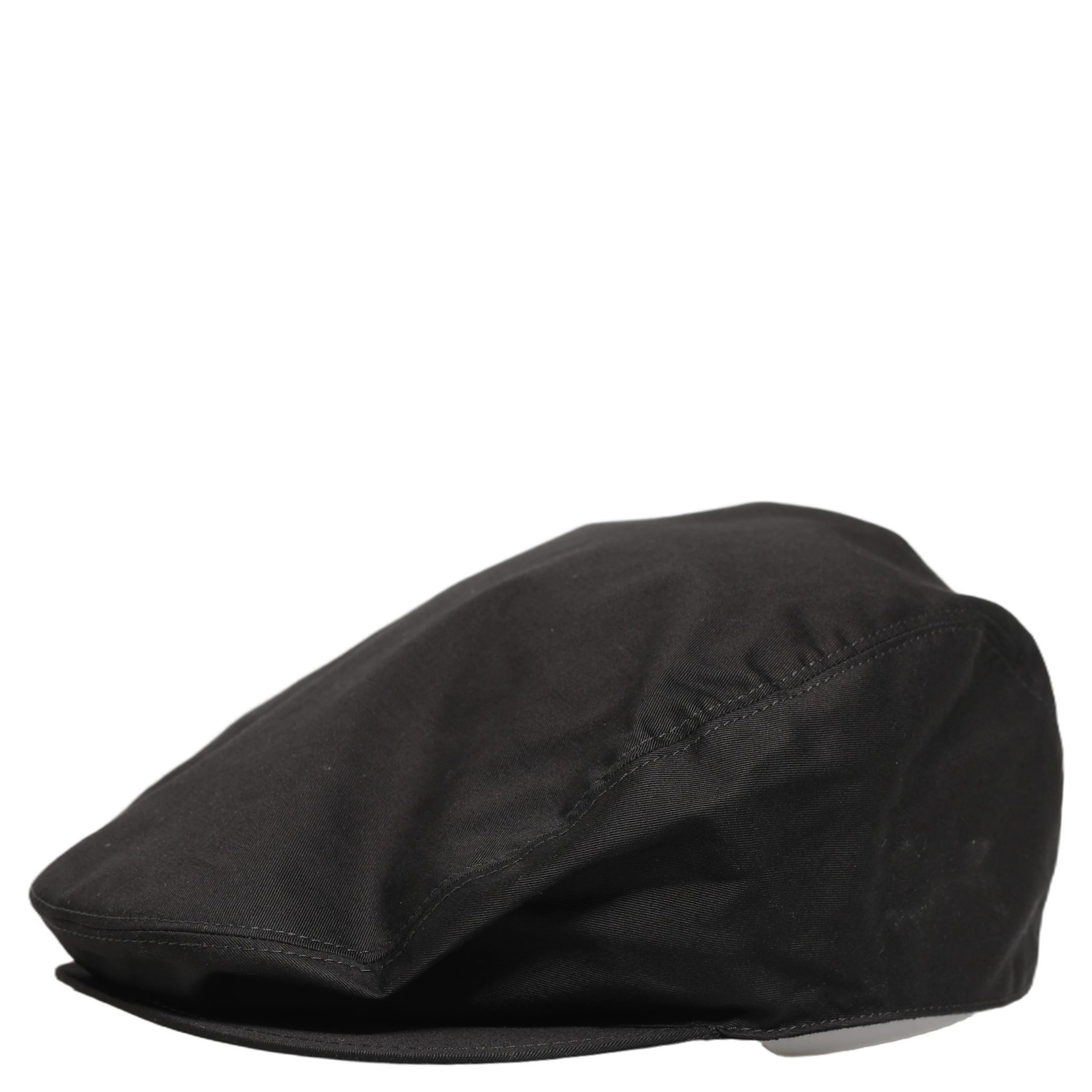 Men Black Cotton Stretch Newsboy Cloth Capello Hat