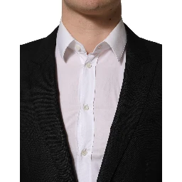 Black Wool Single Breasted Men Blazer Jacket