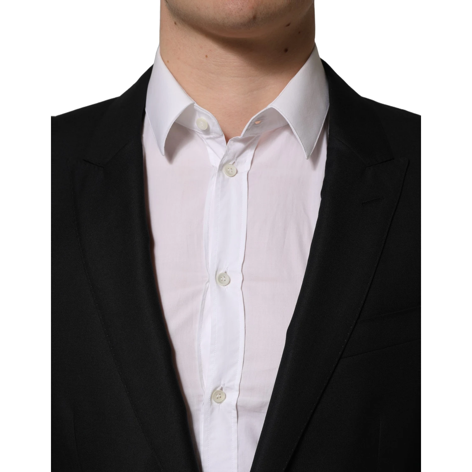 Black Wool Single Breasted Men Blazer Jacket