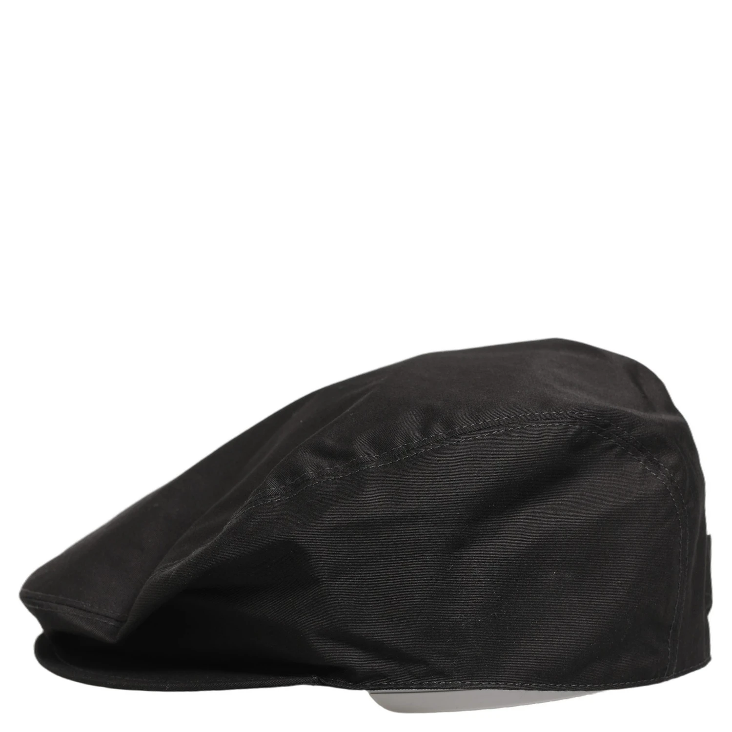 Men Black Cotton Stretch Newsboy Cloth Capello Hat