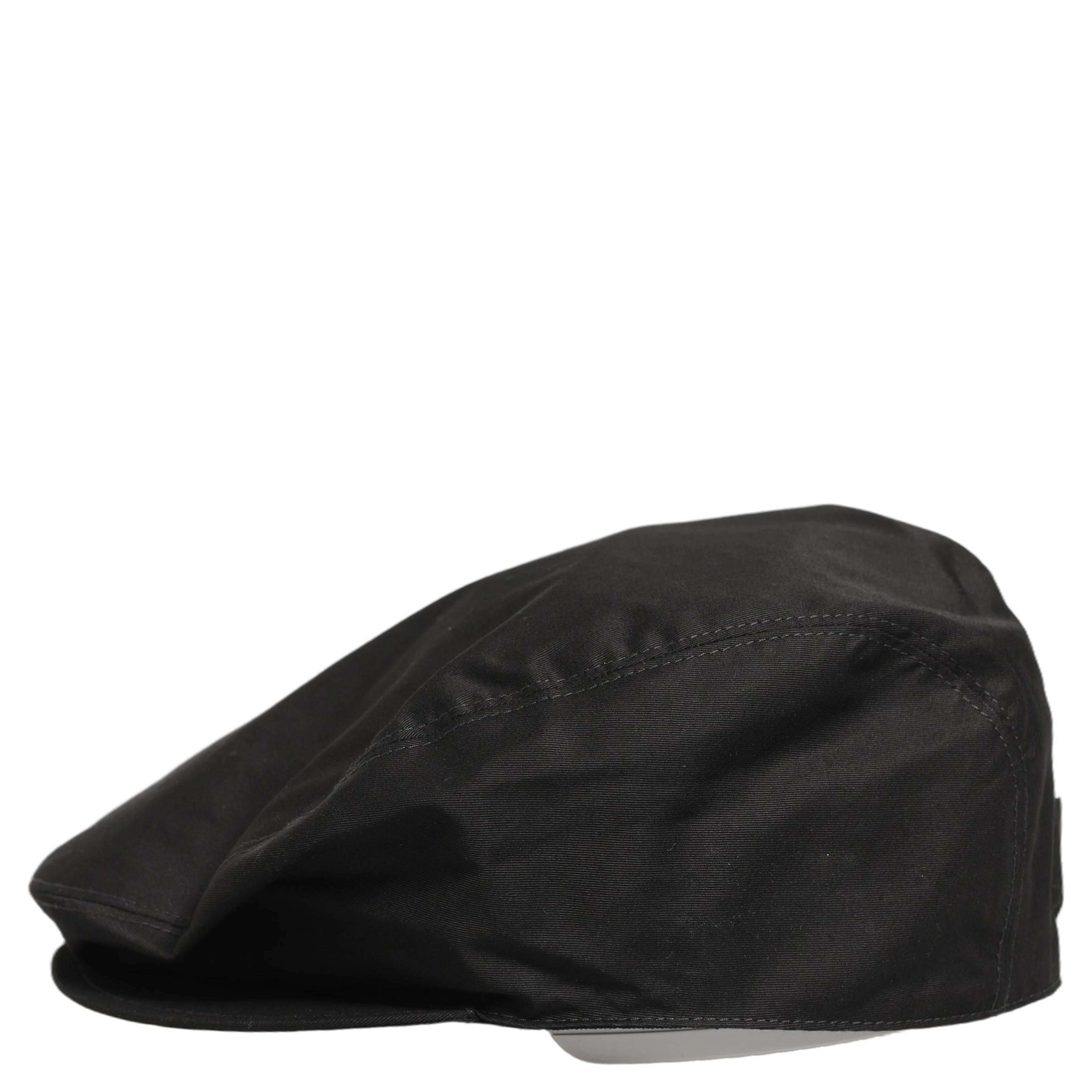 Men Black Cotton Stretch Newsboy Cloth Capello Hat