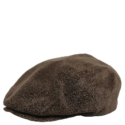 Men Brown Cotton Newsboy Cloth Capello Hat