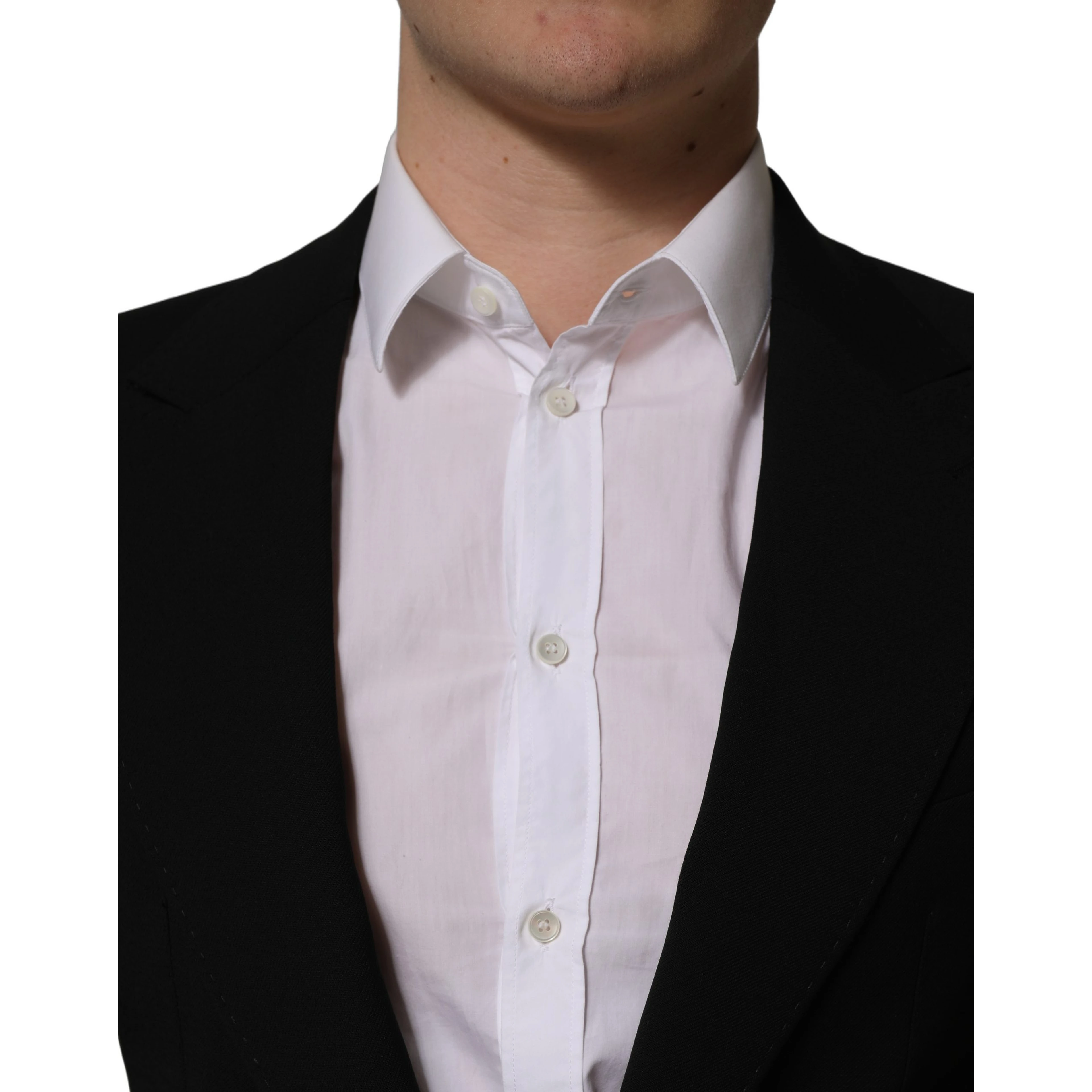 Black Wool Single Breasted Men Blazer Jacket