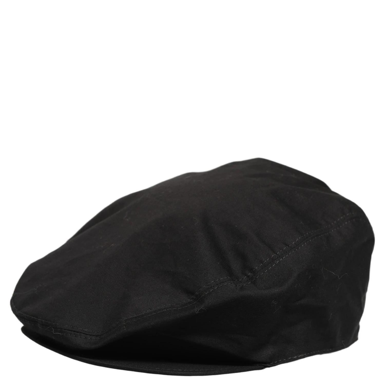 Men Black Cotton Stretch Newsboy Cloth Capello Hat